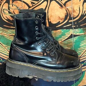 Dr. Martens Shiny Black Combat Boots